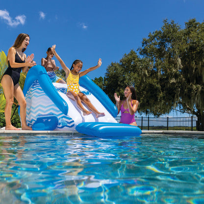 WOW Sports Cascade Pool Slide, Inflatable Slide with Sprinkler