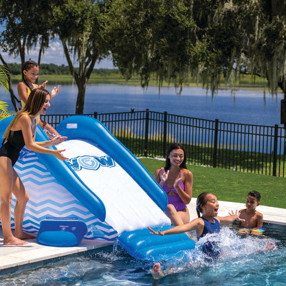 WOW Sports Cascade Pool Slide, Inflatable Slide with Sprinkler