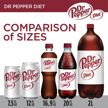 Diet Dr Pepper 12 Oz, Case Of 24 Cans