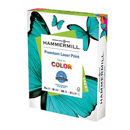 Hammermill Multi-Use Print & Copy Paper, Letter Size 8 1/2" x 11", 24 Lb, FSC Certified, White, Ream Of 500 Sheets