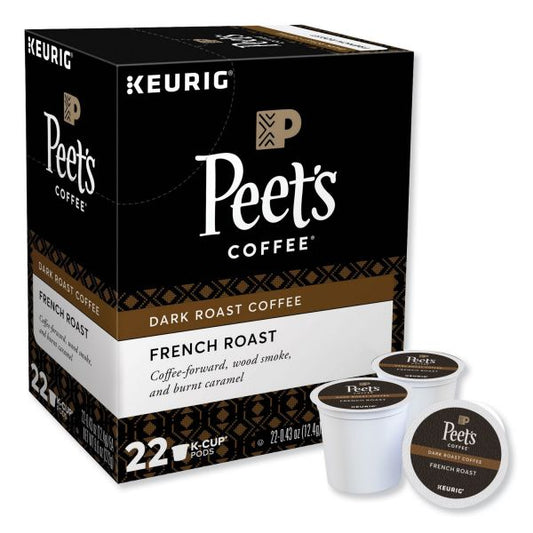 Peet's Coffee & Tea Single-Serve Coffee K-Cup Pods, French Roast, Box Of 22