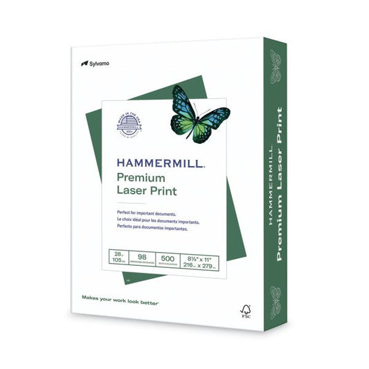 Hammermill Pro Multi-Use Print & Copy Paper, Letter Size 8 1/2" x 11", 98 Brightness, 28 Lb, White, Ream Of 500 Sheets