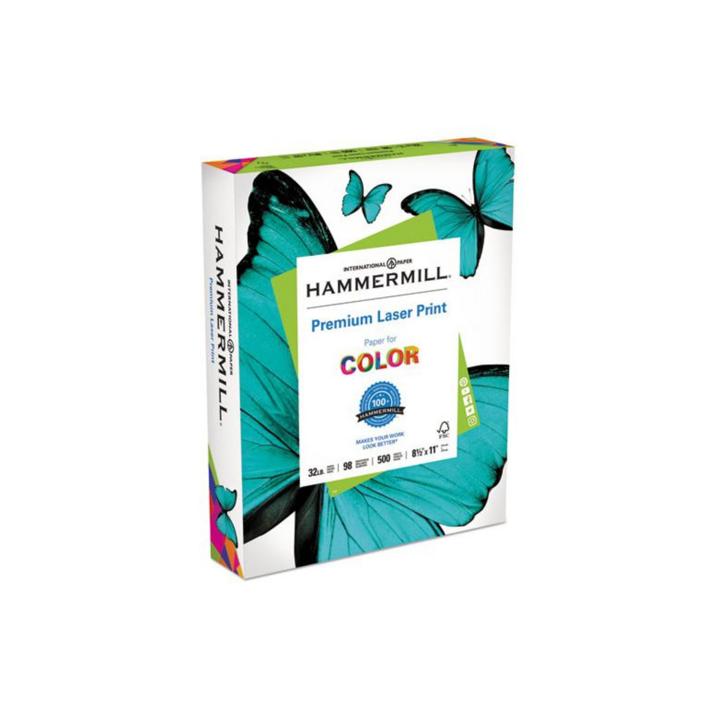 Hammermill Multi-Use Print & Copy Paper, Letter Size 8 1/2" x 11", 32 Lb, White, 500 Sheets Per Ream, Case Of 8 Reams