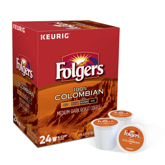 Folgers Gourmet Selections Single-Serve Coffee K-Cup Pods, Colombian Roast, Box Of 24