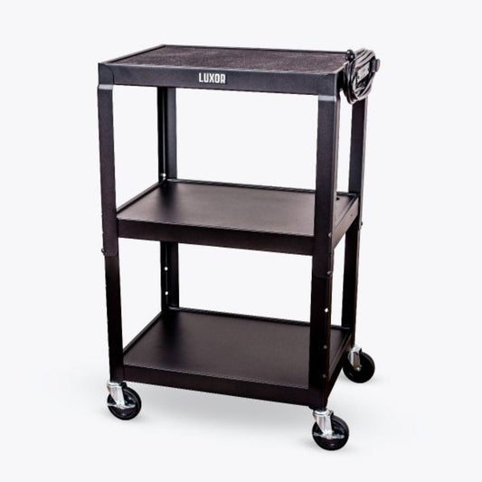 Adjustable-Height Steel AV Cart