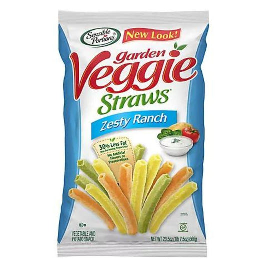 Sensible Portions Zesty Ranch Garden Veggie Straws 23.5 oz.