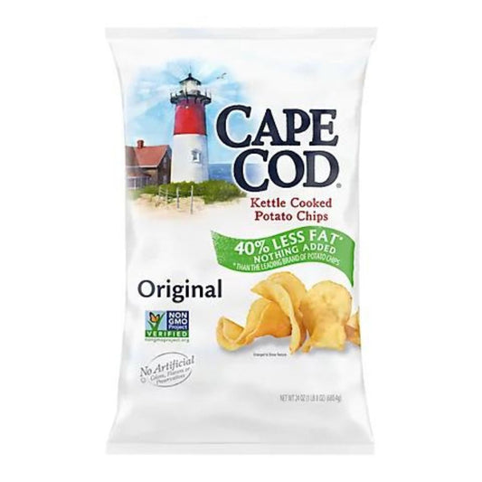 Cape Cod Less Fat Original Kettle Cooked Potato Chips 24 oz.