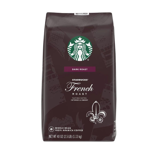 Starbucks French Roast Dark Roast Whole Bean Coffee 40oz.