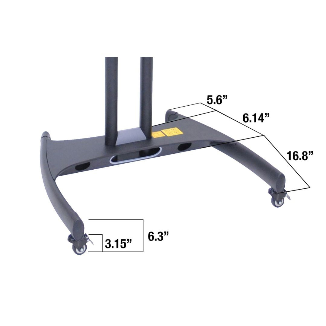 Adjustable-Height Rolling TV Stand