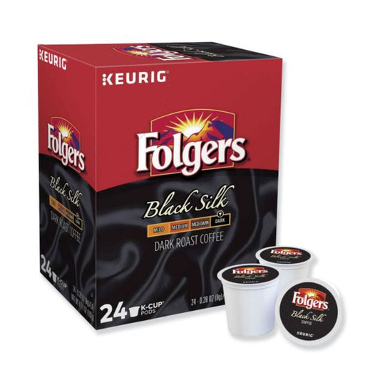 Folgers Single-Serve Coffee K-Cup Pods, Black Silk, Box Of 24