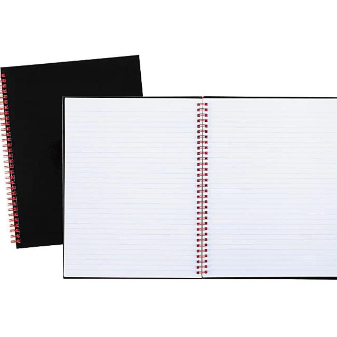 Black n' Red Business Notebook, 8 1/2" x 11", 1 Subject, Legal Ruled, 70 Sheets, Black/Red