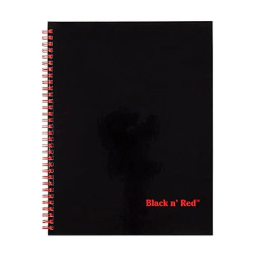 Black n' Red Business Notebook, 8 1/2" x 11", 1 Subject, Legal Ruled, 70 Sheets, Black/Red