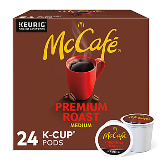 McCafe Single-Serve Coffee K-Cup Pods, Premium Roast, Box Of 24