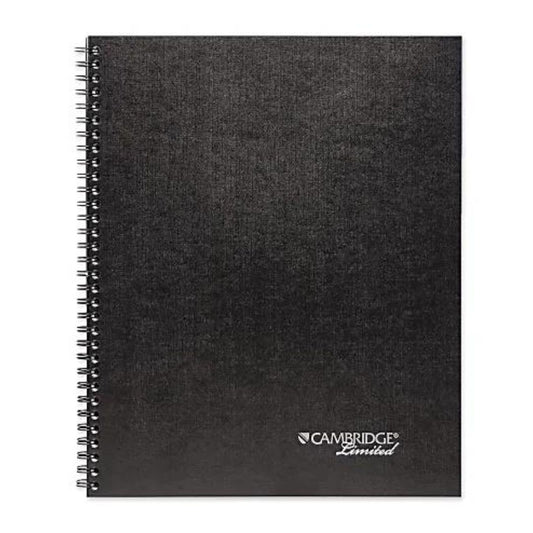 Cambridge Limited 30% Recycled Business Notebook, 8 1/2" x 11", 1 Subject, Legal Ruled, 80 Sheets, Black (06062)