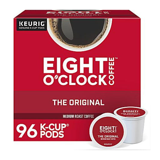 Eight O'Clock Single-Serve Coffee K-Cups, Original, Box Of 24 Pods, Case Of 4 Boxes