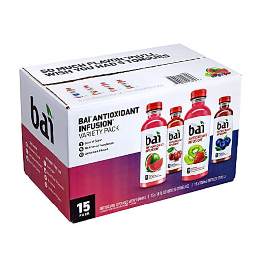 Bai Water Sunset Variety Pack 18 Fl Oz. Pack Of 15