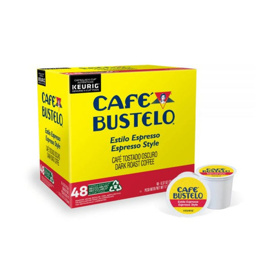 Café Bustelo Espresso Roast Coffee K-Cup Pods, Box Of 48