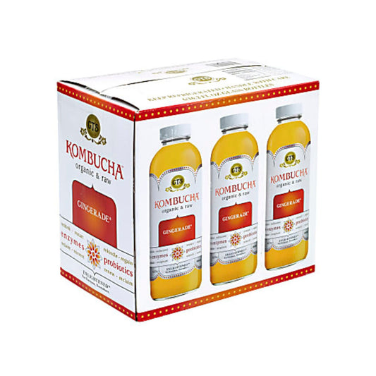 GT's Organic Raw Kombucha Gingerade 16 Oz. Pack Of 6