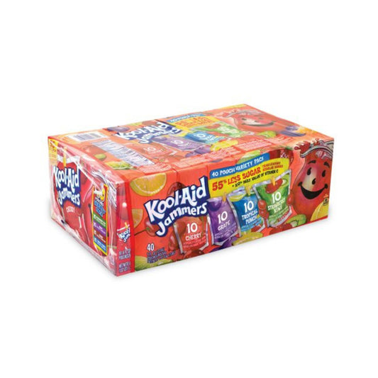 Kool-Aid Jammers Juice Pouch Variety Pack 6 Oz. Pack of 40 Pouches