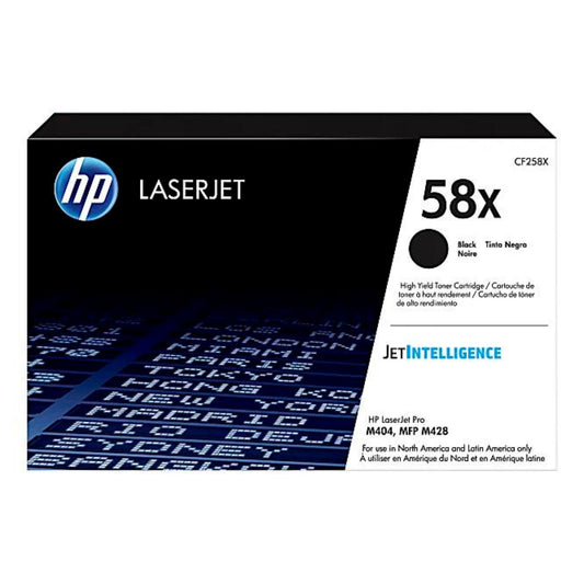 HP 58X High-Yield Black Toner Cartridge, CF258X