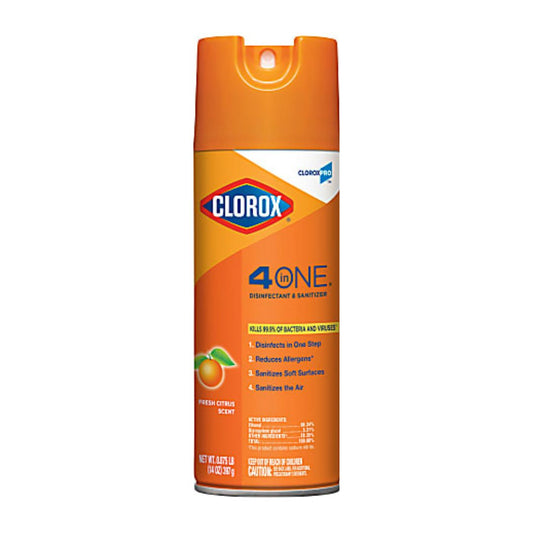 CloroxPro Clorox 4 in One Disinfectant & Sanitizer, Citrus 14oz. Can