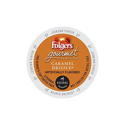 Folgers Single-Serve Coffee K-Cup Pods, Caramel Drizzle, Box Of 24