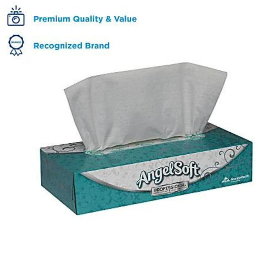 Angel Soft Professional Series 2-Ply Facial Tissue, 100 Sheets per Box