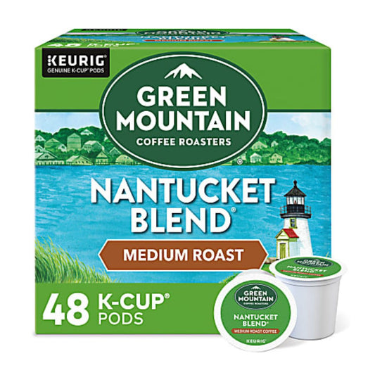 Green Mountain Coffee Nantucket Blend Coffee K-Cup Pods, Medium Roast, Classic, Box Of 48 Pods