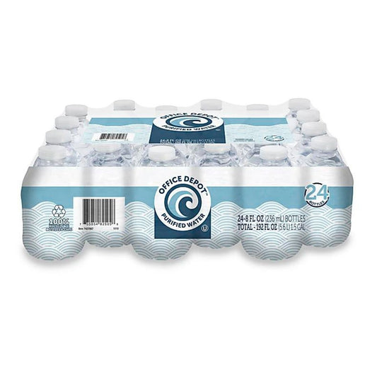 Office Depot Brand Purified Water 8 Oz. Case Of 24 Bottles