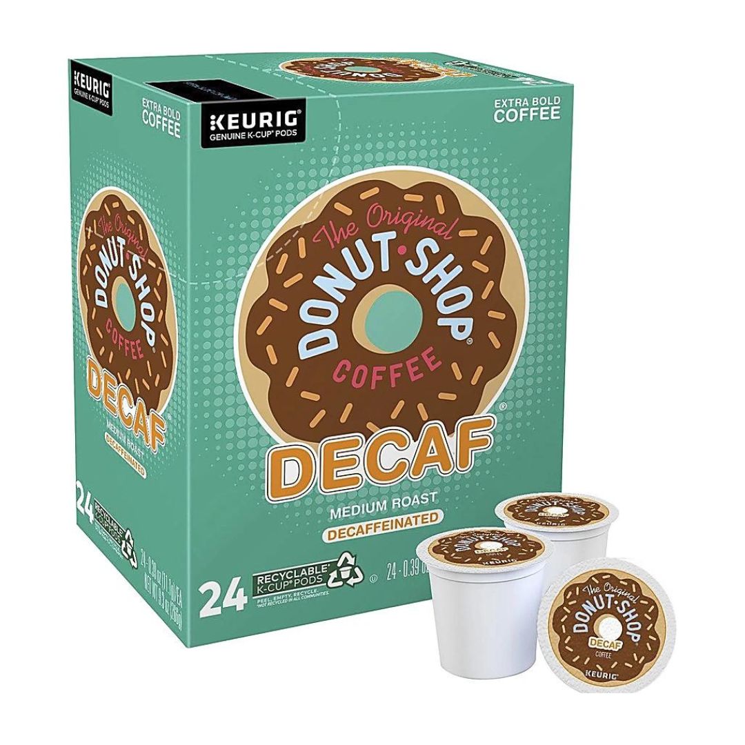 Donut Shop Single-Serve Coffee K-Cup, Decaffeinated, Box Of 24