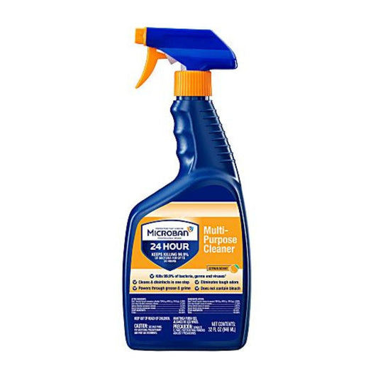 Microban Professional 24-Hour Disinfectant Multipurpose Cleaner, Citrus, 32oz. Pack Of 6 Bottles