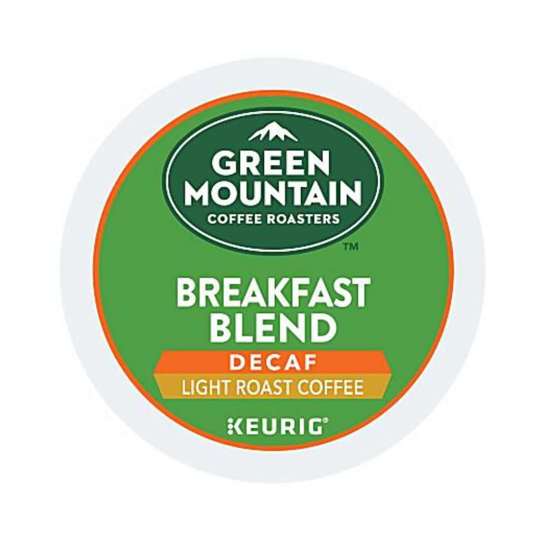 Green Mountain Coffee Single-Serve Coffee K-Cup Pods, Decaffeinated, Breakfast Blend, Box Of 24