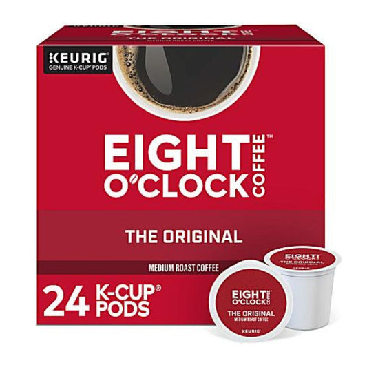 Eight O'Clock Single-Serve Coffee K-Cup Pods, Original, Box Of 24