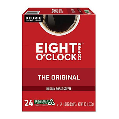 Eight O'Clock Single-Serve Coffee K-Cup Pods, Original, Box Of 24