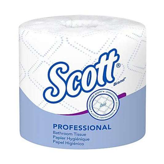 Scott Professional Standard Roll 2-Ply Toilet Paper, 550 Sheets Per Roll, Pack Of 80 Rolls