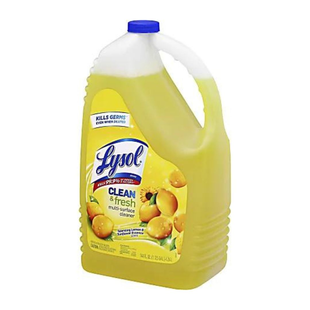Lysol Clean & Fresh Multi-Surface Cleaner, Sparkling Lemon & Sunflower Essence Scent, 144oz. Bottle