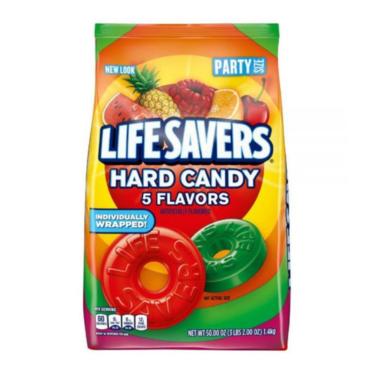 Life Savers Hard Candy 5-Flavor Party Size Bag, 50 Oz