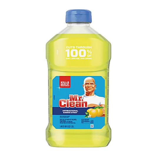 Mr. Clean Antibacterial Cleaner - Liquid - 45 fl oz (1.4 quart) - Summer Citrus Scent - 1 Bottle - Yellow