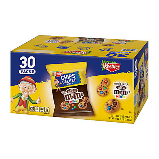 Keebler M&M Cookie Packs 1.6 Oz. Box Of 30