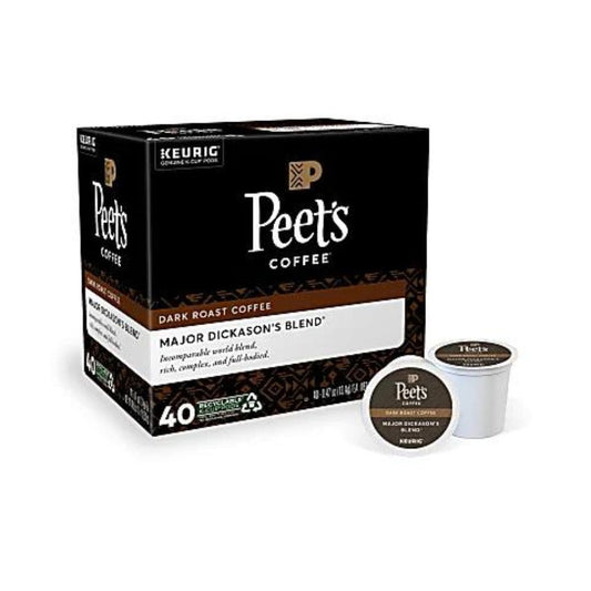 Peet's Coffee Major Dickason's Blend Coffee K-Cup Pods, Box Of 40