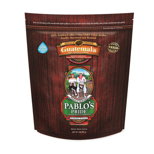 Pablo's Pride Gourmet Coffee, Whole Bean, Guatemala 2 lb.