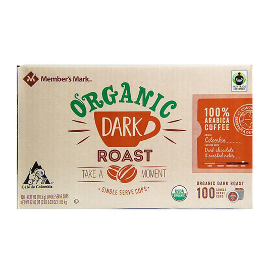 Member's Mark Fair Trade Certified Organic, Dark Roast 100 ct.