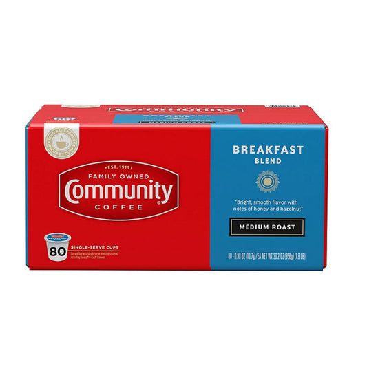 Community Coffee Single Serve Cups, Breakfast Blend 80 ct.