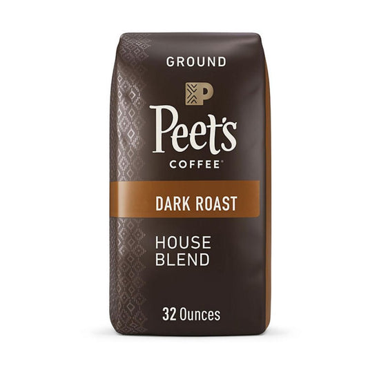 Peet's Coffee Ground Dark Roast, House Blend 32 oz.