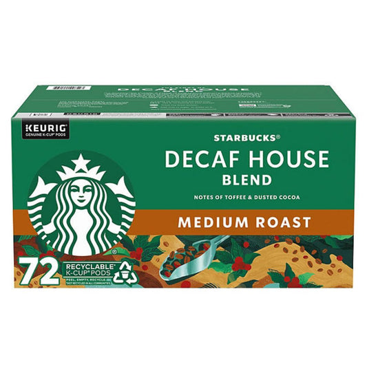 Starbucks Decaf Medium Roast K-Cups, House Blend 72 ct.