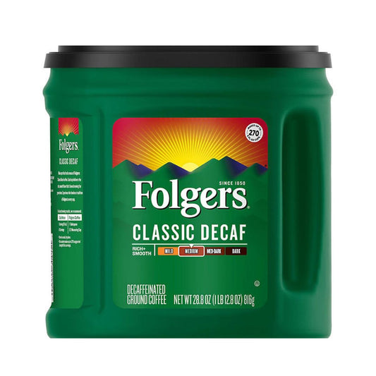 Folgers Decaffeinated Classic Roast Coffee 28.8 oz.