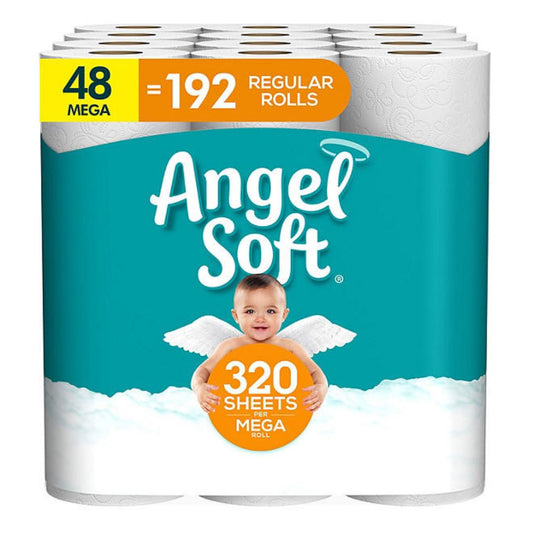 Angel Soft 2-Ply Toilet Paper 48 Mega rolls