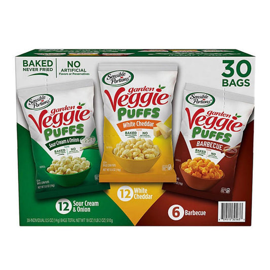 Sensible Portions Garden Veggie Puffs Variety Pack 30Pack