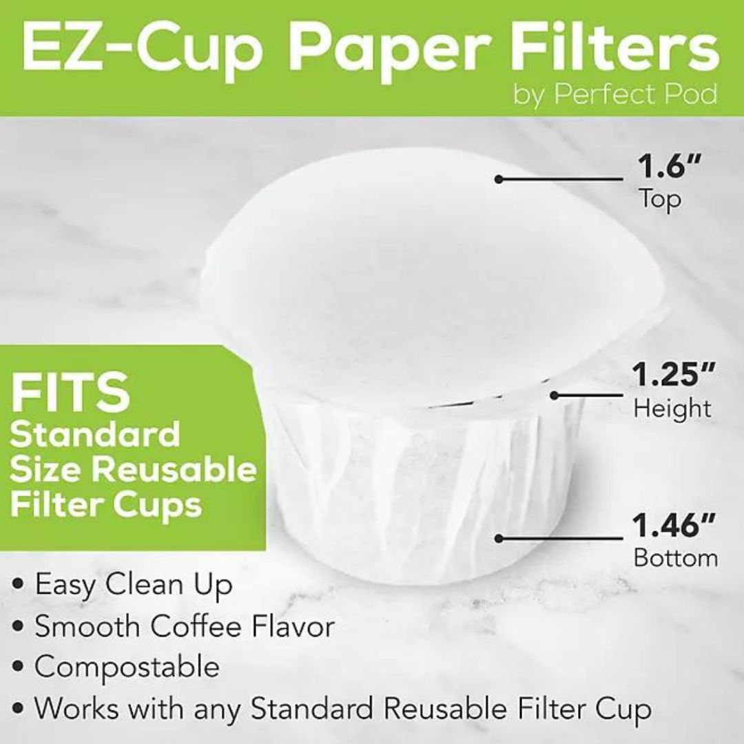 Perfect Pod EZ-Cup Disposable Paper Coffee Filters 300 ct.