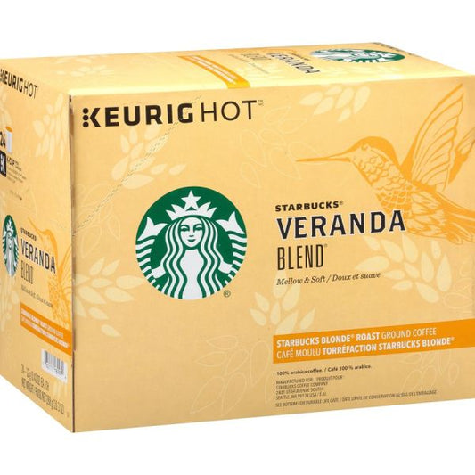 Starbucks Single-Serve Coffee K-Cup, Veranda Blend, Carton Of 24